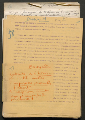 Témoignage de Brayelle, Louis et correspondance avec Jacques Péricard