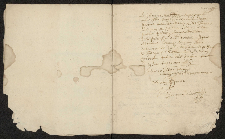 Dreuil-lès-Molliens : baptêmes, mariages, sépultures (1669-1746)