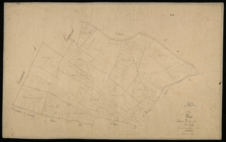 Plan du cadastre napoléonien - Flers : Village (Le), B2