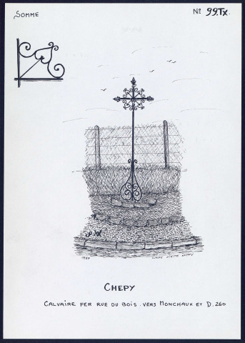 Chepy : calvaire en fer - (Reproduction interdite sans autorisation - © Claude Piette)