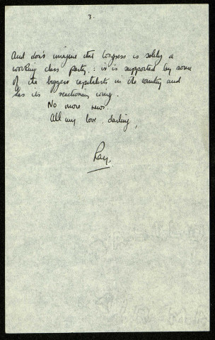 Lt R. Goldwater RA, RA Mess MUTTRA, India Command, 9 Jan. 46 : lettre de Raymond Goldwater à sa fiancée