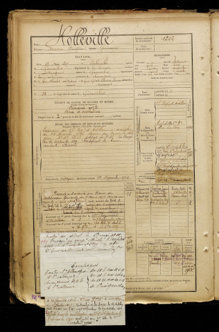 Holleville, Marie Eugène Germain, né le 28 mai 1877 à Embreville (Somme), classe 1897, matricule n° 1242, Bureau de recrutement d'Abbeville