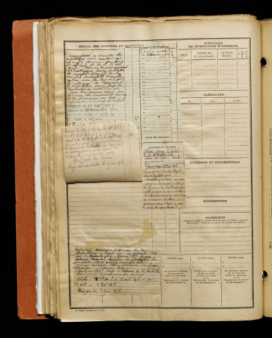 Leroy, André David Mari, né le 18 janvier 1892 à Rumigny (Somme), classe 1912, matricule n° 838, Bureau de recrutement d'Amiens