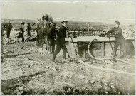 A MILITARY PUMPING STATION ERECTED ON CAPTURED GROUND. WATER FOR MEN AND HORSES IS FIRST CONSIDERATION OF ARMY ENGINEERS