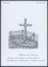 Dreuil-lès-Amiens : croix de béton après le cimetière - (Reproduction interdite sans autorisation - © Claude Piette)