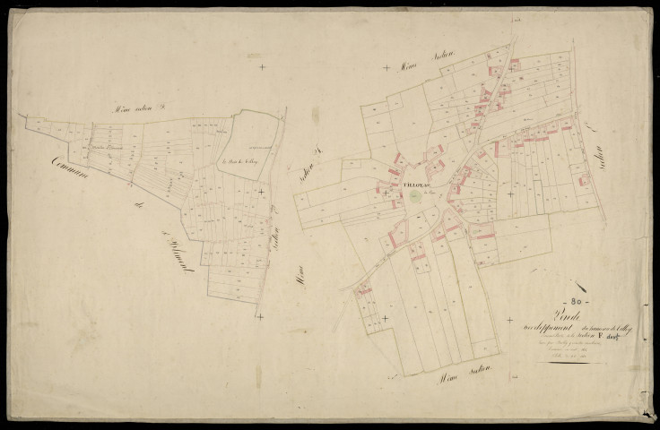 Plan du cadastre napoléonien - Pende : Hameau de Tilloy (Le), partie de F détachée et F développement