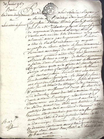 Etude de Me Nicolas Beaudelocque à Amiens (étude n°16). Minutes de l'année 1767