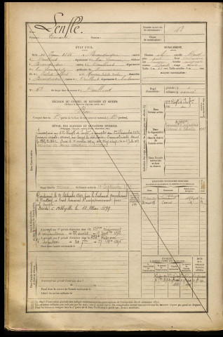 Lenfle, Edouard, né le 10 juin 1865 à Beauquesne (Somme), classe 1885, matricule n° 42, Bureau de recrutement d'Abbeville