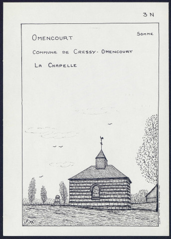 Omencourt (commune de Cressy-Omencourt) : la chapelle - (Reproduction interdite sans autorisation - © Claude Piette)