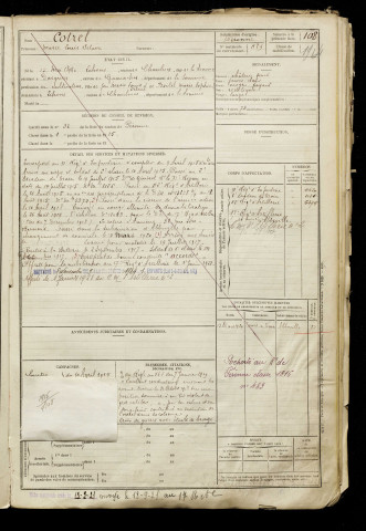 Cotrel, Marie Louis octave, né le 15 mai 1896 à Lihons (Somme), classe 1916, matricule n° 489, Bureau de recrutement d'Abbeville