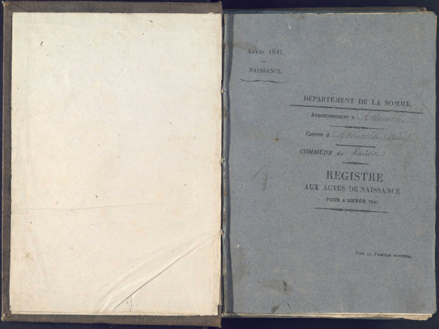 Grand-Laviers : naissances, mariages, décès (1841-1856)