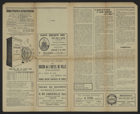 Bulletin mensuel de l'amicale des supporters de l'Amiens Athlétic Club (nouvelle édition) - Saison 1931-1932