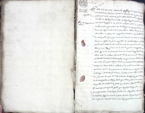 Etude de Me François Lecaron à Amiens (étude n°11). Minutes de l'année 1676
