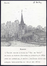 Huppy : l'église vue de la place du jeu de tamis - (Reproduction interdite sans autorisation - © Claude Piette)