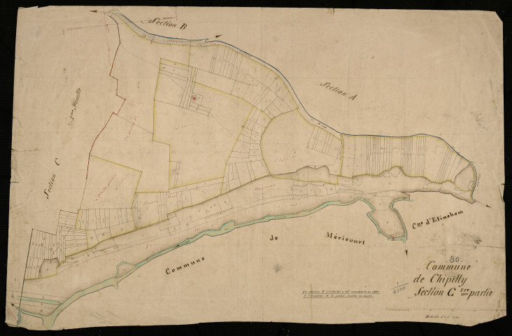 Plan du cadastre napoléonien - Chipilly : Moulins (Les), C1