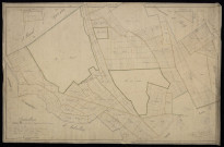 Plan du cadastre napoléonien - Sauvillers-Mongival (Sauvillers) : Bois de Mongival (Le) ; Allée de Cérizier (L'), B et parcelles déveoppées de B