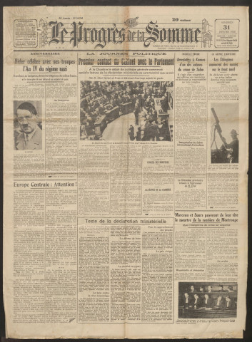 Le Progrès de la Somme, numéro 20596, 31 janvier 1936