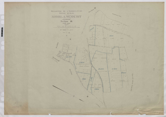 Plan du cadastre rénové - Morlancourt : section R
