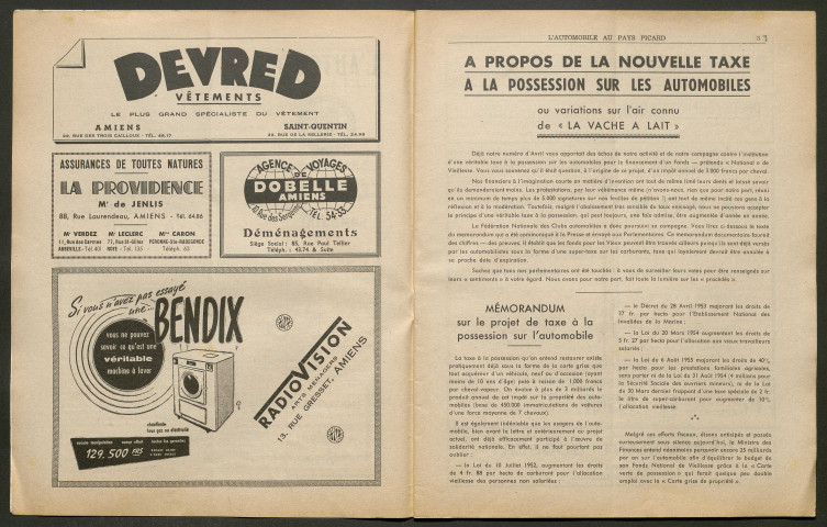 L'Automobile au Pays Picard. Revue de l'Automobile et du Tourisme. Organe officiel de l'Automobile-Club de Picardie et de l'Aisne, 384, juin 1956