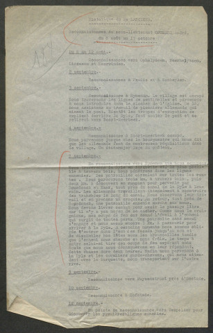 Témoignage de Coumans, André (Sous-lieutenant) et correspondance avec Jacques Péricard