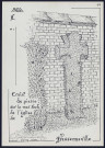 Fressenneville : croix de pierre sur le mur sud de l'église - (Reproduction interdite sans autorisation - © Claude Piette)