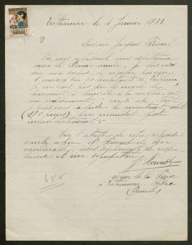 Témoignage de Henriot, Joseph et correspondance avec Jacques Péricard