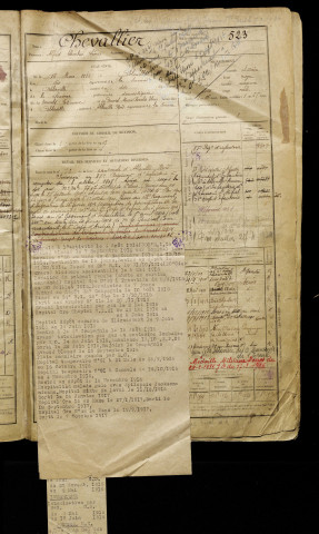 Chevallier, Alfred Charles Léon, né le 16 mars 1886 à Abbeville (Somme), classe 1906, matricule n° 523, Bureau de recrutement d'Abbeville