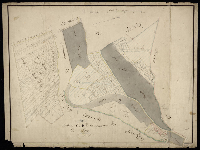 Plan du cadastre napoléonien - Warsy : C et D