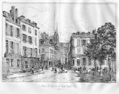 Amiens. Place Saint-Martin et rue Henri IV en 1853