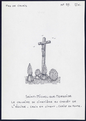 Saint-Michel-sur-Ternoise (Pas-de-Calais) : calvaire du cimetière - (Reproduction interdite sans autorisation - © Claude Piette)