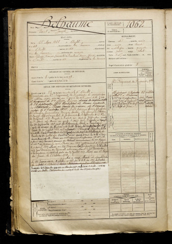 Belpaume, Paul Joseph, né le 15 mars 1888 à Ault (Somme), classe 1908, matricule n° 1062, Bureau de recrutement d'Abbeville
