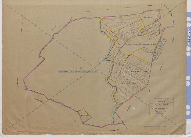 Plan du cadastre rénové - Creuse : section C