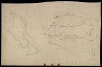 Plan du cadastre napoléonien - Humbercourt : A et B développées et une partie de A
