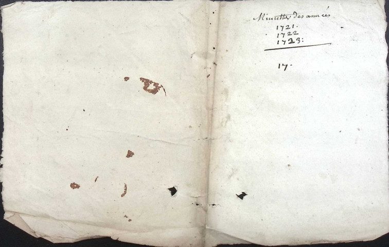 Etude de Me Nicolas Rouget à Amiens (étude n°5). Minutes des années 1721-1729