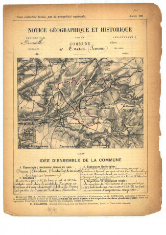 Oneux : notice historique et géographique sur la commune