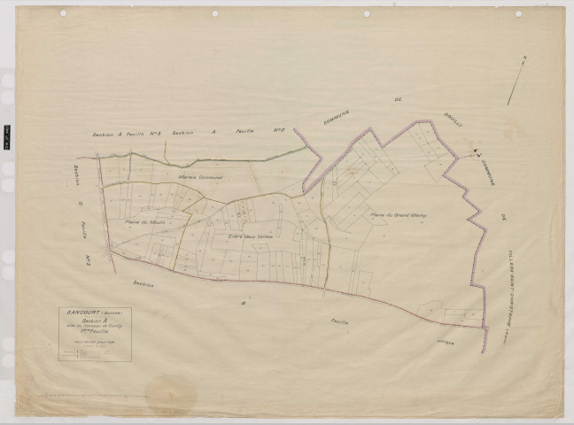 Plan du cadastre rénové - Sancourt : section A1