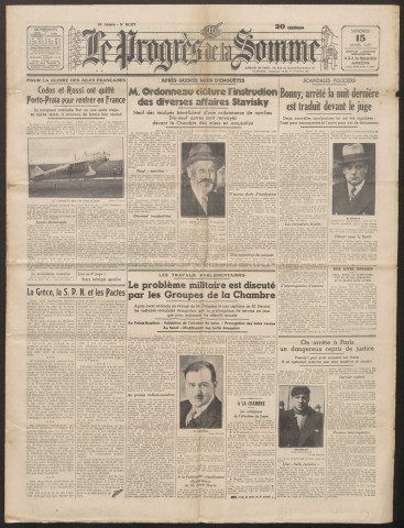 Le Progrès de la Somme, numéro 20277, 15 mars 1935