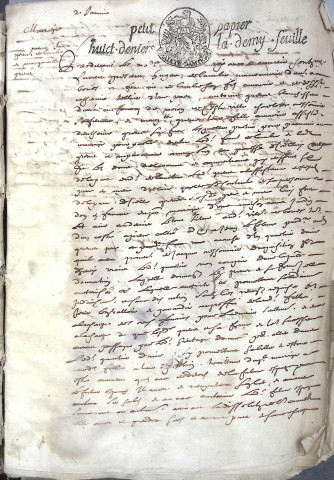 Etude de Me François Lecaron à Amiens (étude n°11). Minutes de l'année 1687