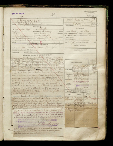 Pecquerie, René Joseph Eugène, né le 16 octobre 1898 à Abbeville (Somme), classe 1918, matricule n° 4145, Bureau de recrutement d'Abbeville