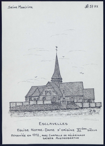 Esclavelles (Seine-Maritime) : église Notre-Dame - (Reproduction interdite sans autorisation - © Claude Piette)