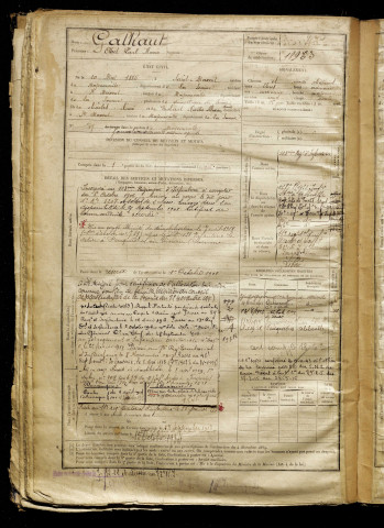 Galhaut, Abel Paul Marie, né le 10 mai 1885 à Saint-Maxent (Somme), classe 1905, matricule n° 43, Bureau de recrutement d'Abbeville