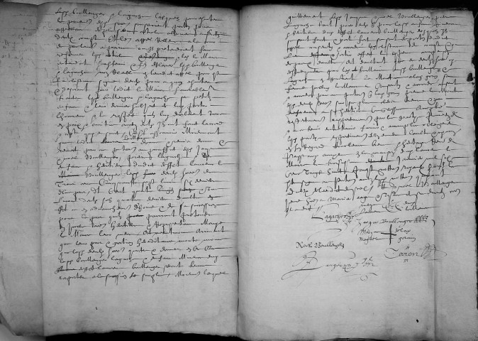 Etude de Me Martin Caron à Amiens (étude n°4). Minutes des années 1628-1629