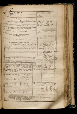 Dumont, Louis Clovis Théophane, né le 23 mars 1871 à Quesnoy-le-Montant (Somme), classe 1891, matricule n° 755, Bureau de recrutement d'Abbeville