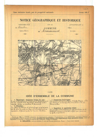 Armancourt : notice historique et géographique sur la commune