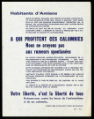 Tract distribué par l'Union des Etudiants Juifs de France suite à une rumeur véhiculée à Amiens