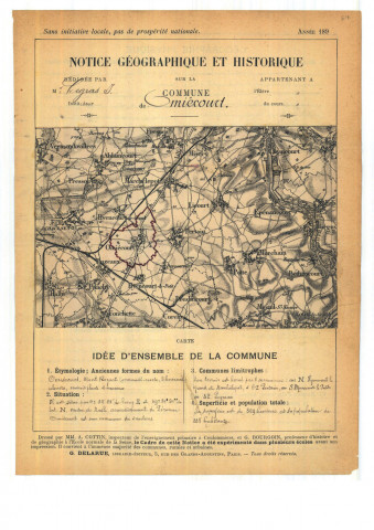 Omiecourt : notice historique et géographique sur la commune