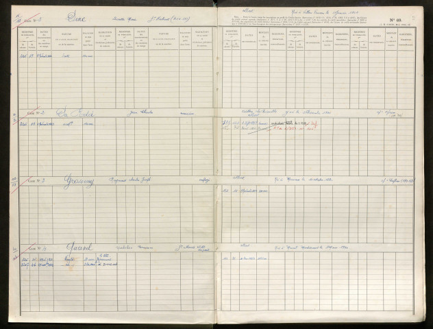 Répertoire des formalités hypothécaires, du 03/11/1952 au 10/04/1953, registre n° 432 (Péronne)