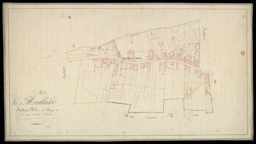 Plan du cadastre napoléonien - Meillard (Le) (Le Meillard) : Village (Le), B1