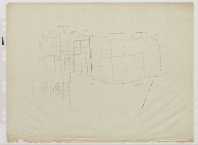 Plan du cadastre rénové - Thennes : section R