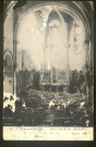 La guerre 1914-1915 - Mont-Saint-Eloi : intérieur de l'église en ruines